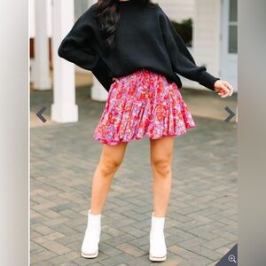 Make My Day Pink Floral Skort